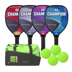 Champion Graphite Elite 4-Paddle Bundle W/ Duffle Bag