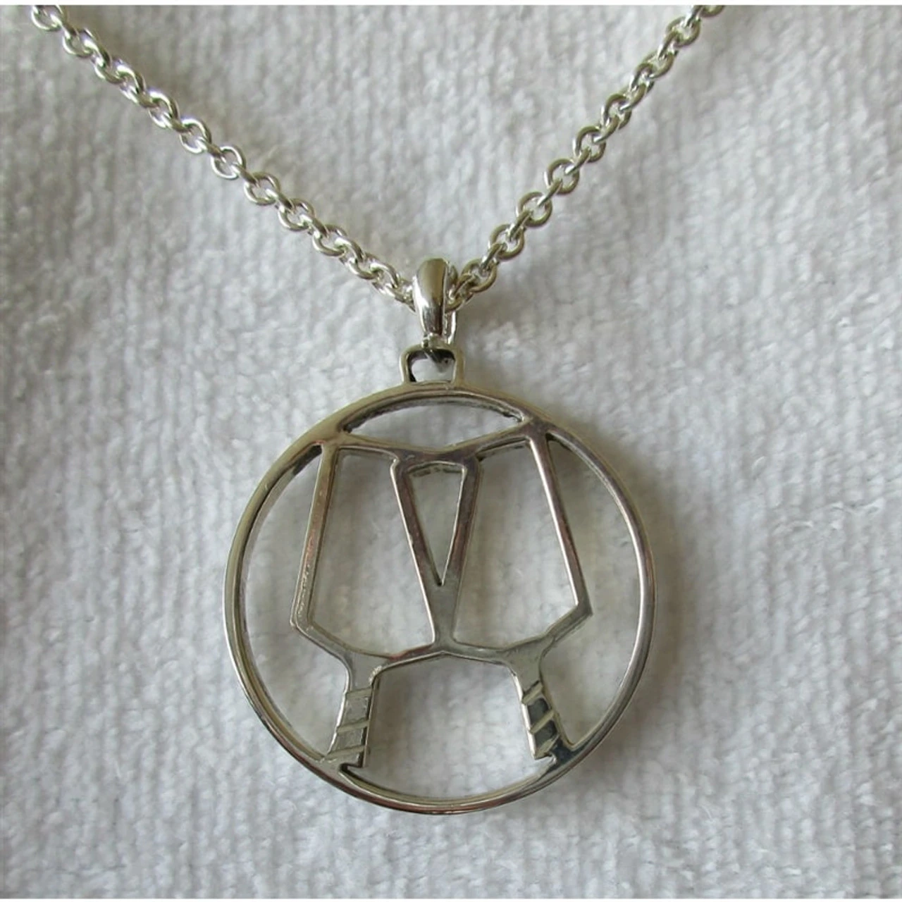 Sterling Silver Pickleball Partners Pendant