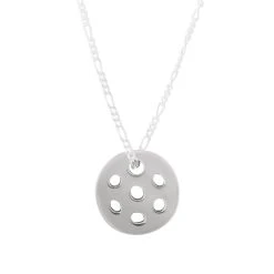 Reversible Sterling Silver Pickleball Pendant
