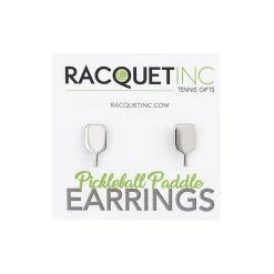 Silver Pickleball Paddle Earrings