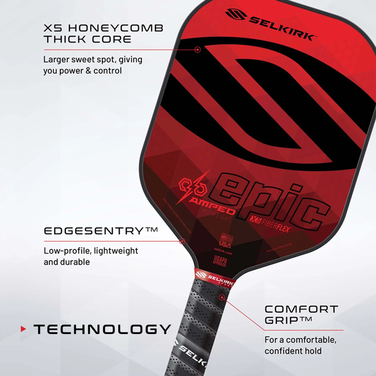 AMPED Epic X5 FiberFlex Paddle - Image 7