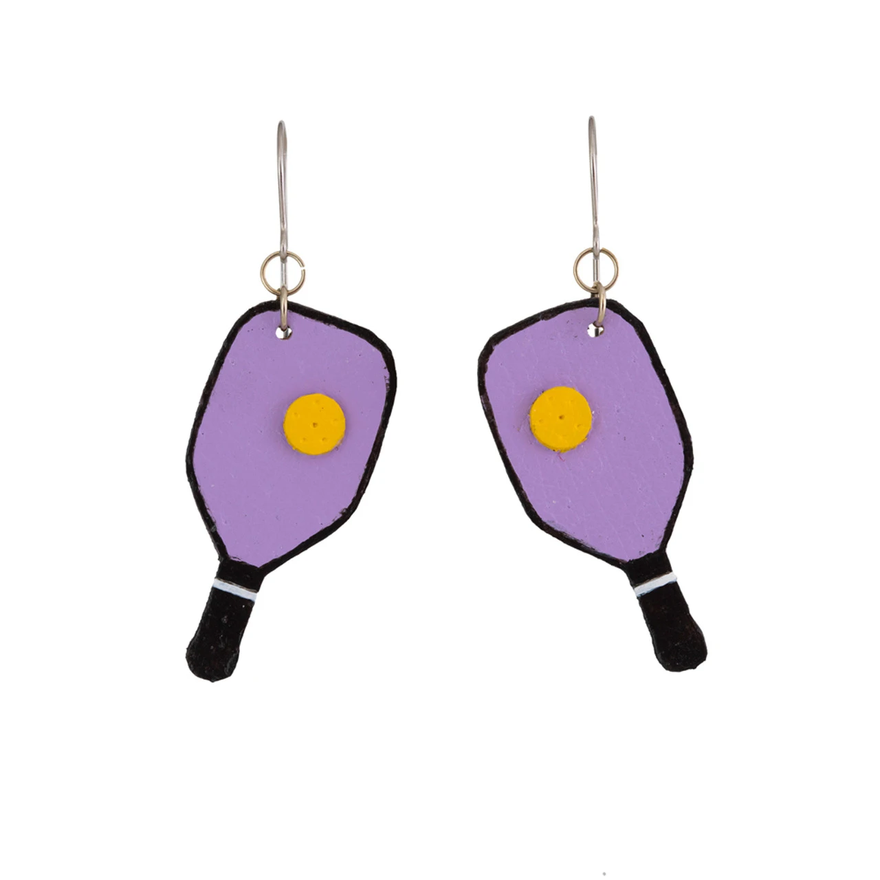 Leather Pickleball Earrings - Image 3
