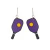 Leather Pickleball Earrings