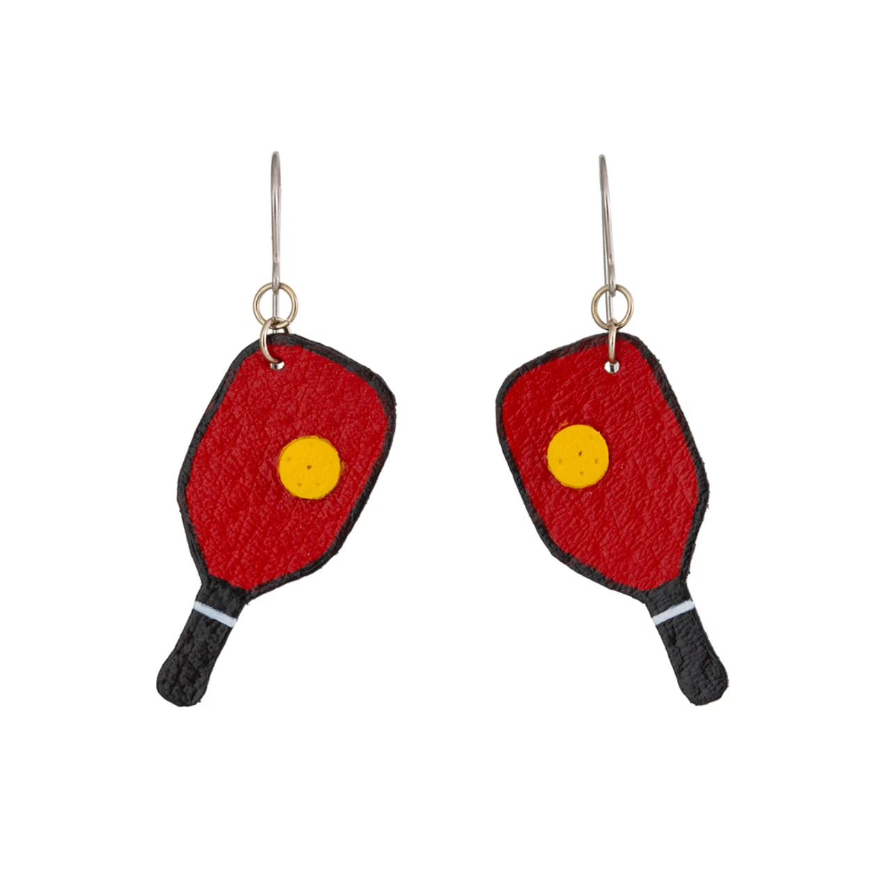 Leather Pickleball Earrings - Image 9